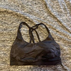 Lulu camo energy sports bra